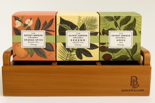 Secret Garden Organic Teas with Bamboo Tea Storage Box