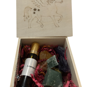 Unicorn Crystal Healing Gift Box – Lavender Oil & Gemstone Set